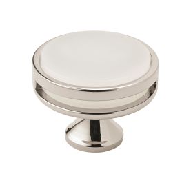 Amerock Oberon 1-3/4(44) Inch Lenght Cabinet Knob Polished Nickel/Frosted