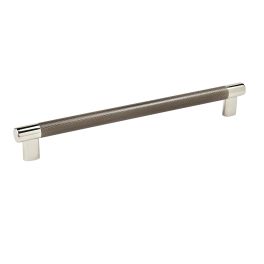 Amerock Esquire 10-1/16(256) Inch Center to Center Handle Cabinet Pull Polished Nickel/Gunmetal