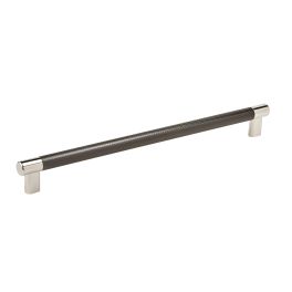 Amerock Esquire 12-5/8(320) Inch Center to Center Handle Cabinet Pull Polished Nickel/Gunmetal