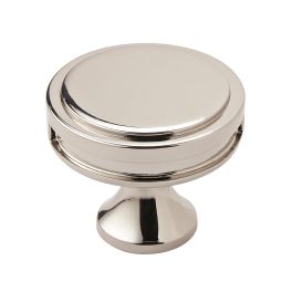 Amerock Oberon 1-3/8(35) Inch Lenght Cabinet Knob Polished Nickel