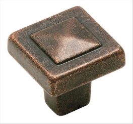 Amerock Forgings™ 1-1/8(29) Inch Lenght Cabinet Knob Rustic Bronze