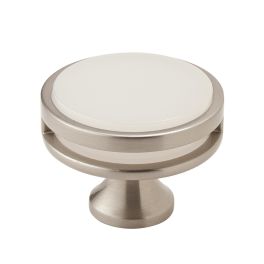 Amerock Oberon 1-3/4(44) Inch Lenght Cabinet Knob Satin Nickel/Frosted