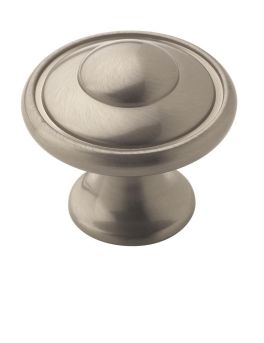 Amerock Everyday Heritage 1-3/16(30) Inch Lenght Cabinet Knob Satin Nickel