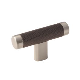 Amerock Esquire 2-5/8(67) Inch Lenght Cabinet Knob Satin Nickel/Oil-Rubbed Bronze