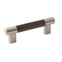 Amerock Esquire 3in & 3-3/4(76 & 96) Inch Center to Center Handle Cabinet Pull Satin Nickel/Oil-Rubbed Bronze