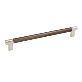 Amerock Esquire 10-1/16(256) Inch Center to Center Handle Cabinet Pull Satin Nickel/Oil Rubbed Bronze