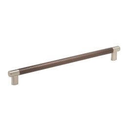 Amerock Esquire 12-5/8(320) Inch Center to Center Handle Cabinet Pull Satin Nickel/Oil Rubbed Bronze