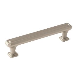 Amerock Wells 5-1/16(128) Inch Center to Center Handle Cabinet Pull Satin Nickel