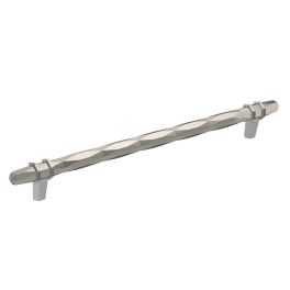 Amerock London 10-1/16(256) Inch Center to Center Handle Cabinet Pull Satin Nickel/Polished Chrome