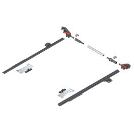 MERIVOBOX lateral stabilizer set, NL=400 mm, CW=1400 mm, full ext., for cutting to size