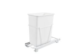 30 Qrt Pull-Out Waste Container White  9.5 in (241 mm) W x 22 in (559 mm) D x 19.25 in (489 mm) H