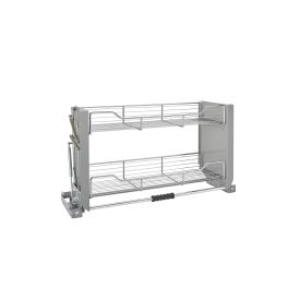 36 in Chrome Pull Down Shelf Chrome  34.25 in (870 mm) W x 10.5 in (267 mm) D x 18.38 in (467 mm) H