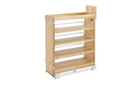 8 in Base Cabinet Organizer Soft-Close Natural  8.75 in (222 mm) W x 21.63 in (549 mm) D x 25.5 in (648 mm) H