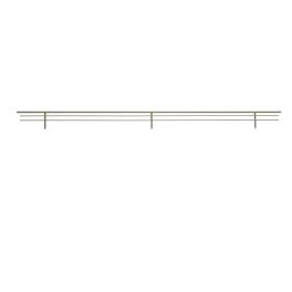 35 in Satin Nickel Wire Shoe Rail Satin Nickel  35 in (889 mm) W x 0.25 in (6 mm) D x 2.25 in (57 mm) H