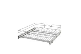 21 in Chrome Single Wire Basket (22 in Depth) Chrome  20.38 in (518 mm) W x 22 in (559 mm) D x 7 in (178 mm) H