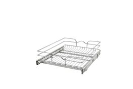 18 in Chrome Single Wire Basket (22 in Depth) Chrome  17.38 in (441 mm) W x 22 in (559 mm) D x 7 in (178 mm) H