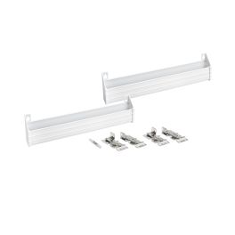 14 in White Polymer Slim Series Tip-Out Trays White  14 in (356 mm) W x 1.69 in (43 mm) D x 3.94 in (100 mm) H