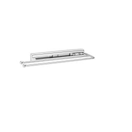 2-Prong Towel Bar Pull Out Chrome  3.88 in (99 mm) W x 12.88 in (327 mm) D x 1.5 in (38 mm) H