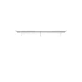 23 in Chrome Wire Shoe Rail Chrome  23 in (584 mm) W x 0.25 in (6 mm) D x 2.25 in (57 mm) H