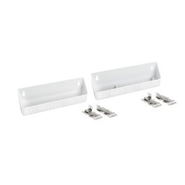 11 in White Polymer Tip-Out Accessory Trays White  11 in (279 mm) W x 2.13 in (54 mm) D x 3.81 in (97 mm) H