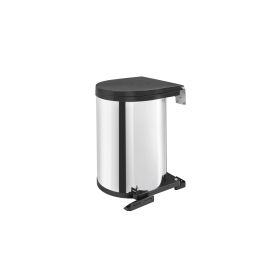 14 Liter Pivot Out Waste Container Stainless  13.44 in (341 mm) W x 10.69 in (272 mm) D x 15.19 in (386 mm) H