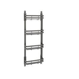Small Flat Metal Door mount Spice Rack Orion Gray  7.87 in (200 mm) W x 2.48 in (63 mm) D x 23.35 in (593 mm) H