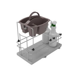 PullOut Cleaning Caddy Silver  9.25 in (235 mm) W x 18.6 in (472 mm) D x 18.53 in (471 mm) H
