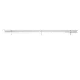 35 in Chrome Wire Shoe Rail Chrome  35 in (889 mm) W x 0.25 in (6 mm) D x 2.25 in (57 mm) H