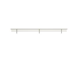 29 in Satin Nickel Wire Shoe Rail Satin Nickel  29 in (737 mm) W x 0.25 in (6 mm) D x 2.25 in (57 mm) H