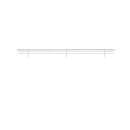 29 in Chrome Wire Shoe Rail Chrome  29 in (737 mm) W x 0.25 in (6 mm) D x 2.25 in (57 mm) H