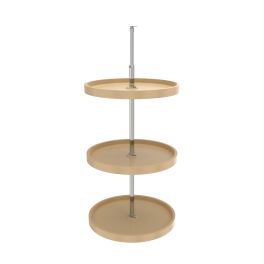 20 in Almond Polymer Full Circle Lazy Susans 3-Shelf Almond  20 in (508 mm) W x 20 in (508 mm) D x 38 in (965 mm) H