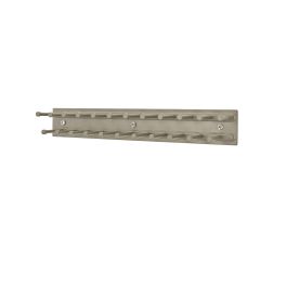 12 in Satin Nickel Static Tie Rack Satin Nickel  1.88 in (48 mm) W x 11.75 in (298 mm) D x 1.75 in (44 mm) H