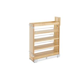 6.5 in Base Cabinet Organizer Soft-Close Natural  7.25 in (184 mm) W x 21.63 in (549 mm) D x 25.5 in (648 mm) H