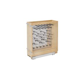 8 in Stainless Steel Base Cabinet Organizer w/Soft-Close Natural  8 in (203 mm) W x 21.65 in (550 mm) D x 25.5 in (648 mm) H