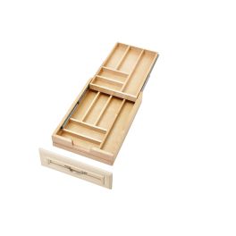 15 in Tiered Cutlery Drawer system Soft Close Natural  15 in (381 mm) W x 21.5 in (546 mm) D x 4.31 in (109 mm) H