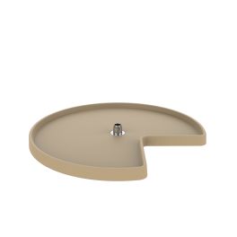 32 in Almond Polymer Kidney Lazy Susan Shelf Only Almond  32 in (813 mm) W x 32 in (813 mm) D x 1.24 in (31 mm) H