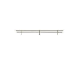 23 in Satin Nickel Wire Shoe Rail Satin Nickel  23 in (584 mm) W x 0.25 in (6 mm) D x 2.25 in (57 mm) H