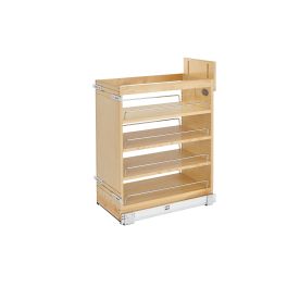 11 in Base Cabinet Organizer Soft-Close Natural  11.75 in (298 mm) W x 21.63 in (549 mm) D x 25.5 in (648 mm) H