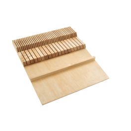 Double Knife Block Drawer Insert-Wood Natural  18.5 in (470 mm) W x 22 in (559 mm) D x 2 in (51 mm) H