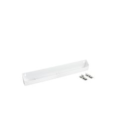 22 in White Polymer Lazy Daisy Tip-Out Tray White  22 in (559 mm) W x 2.13 in (54 mm) D x 3.81 in (97 mm) H