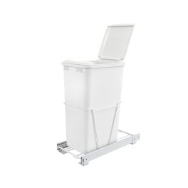 White Steel Pull Out Waste/Trash Container