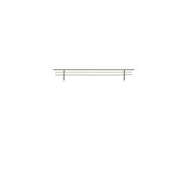 17 in Satin Nickel Wire Shoe Rail Satin Nickel  17 in (432 mm) W x 0.25 in (6 mm) D x 2.25 in (57 mm) H