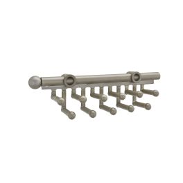 12 in Satin Nickel Tie/Scarf Rack Satin Nickel  2.81 in (71 mm) W x 11.88 in (302 mm) D x 2.94 in (75 mm) H