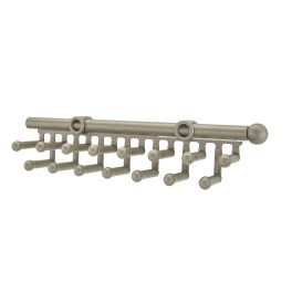 14 in Satin Nickel Tie/Scarf Rack Satin Nickel  2.81 in (71 mm) W x 13.88 in (353 mm) D x 2.94 in (75 mm) H