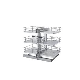 18 in. Gray Three-Tier Organizer w/Soft-Close Gray  32.25 in (819 mm) W x 20.25 in (514 mm) D x 24 in (610 mm) H