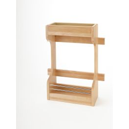 Door mount Wood Sink Base Organizer Natural for 36". 13.5 in (343 mm) W x 5 in (127 mm) D x 18.5 in (470 mm) H