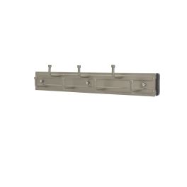 12 in Satin Nickel Pullout Belt Rack Satin Nickel  2.5 in (64 mm) W x 12 in (305 mm) D x 1.88 in (48 mm) H