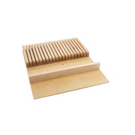 Knife Block Drawer Insert-Wood Natural  18.5 in (470 mm) W x 22 in (559 mm) D x 2.38 in (60 mm) H