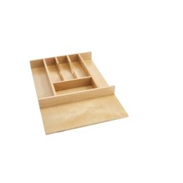 Short Wood Cutlery Tray Insert Natural  14.63 in (372 mm) W x 22 in (559 mm) D x 2.38 in (60 mm) H