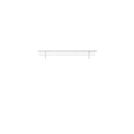 17 in Chrome Wire Shoe Rail Chrome  17 in (432 mm) W x 0.25 in (6 mm) D x 2.25 in (57 mm) H